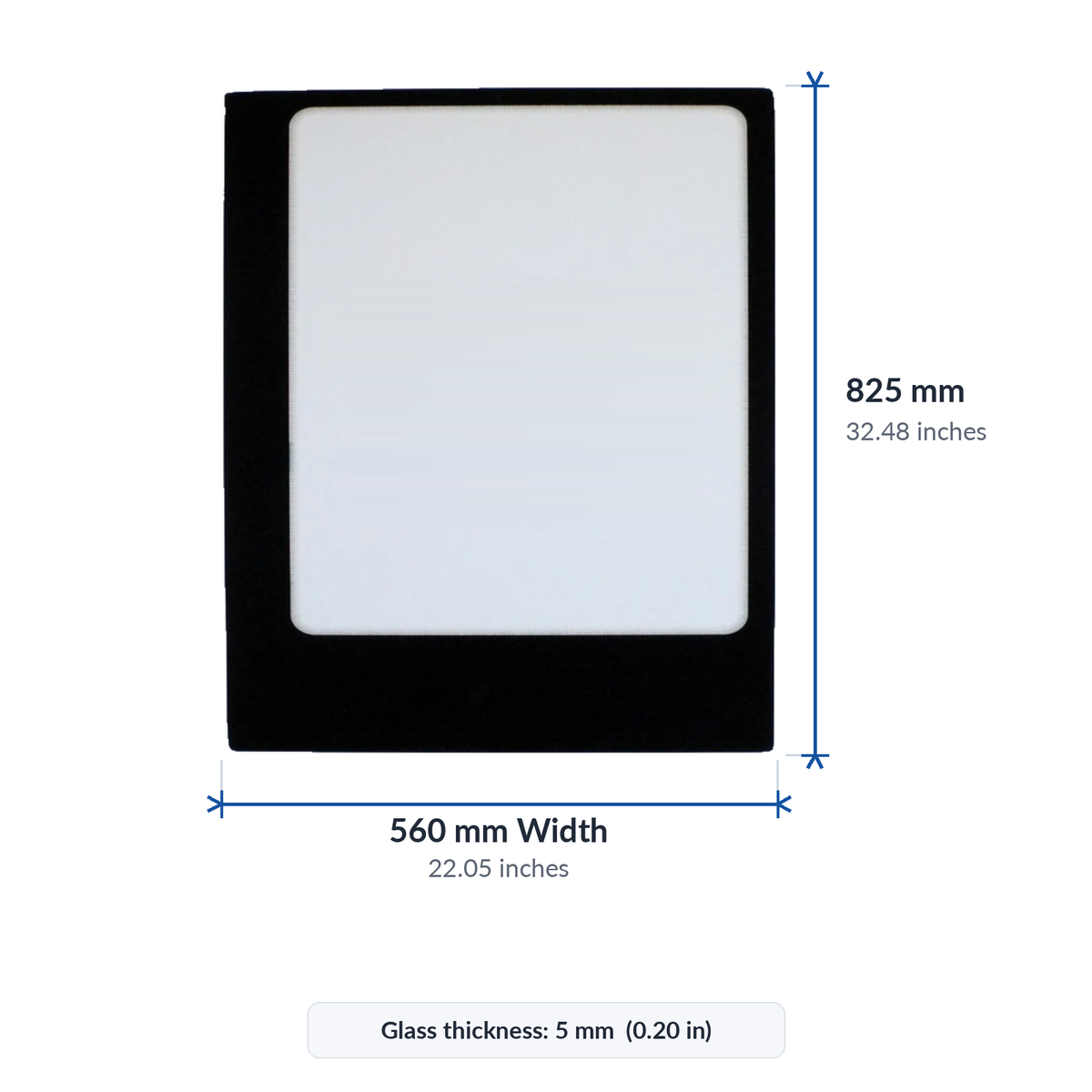 John Deere G & P Series Mini Excavator Rear Window Glass Replacement | Replaces OEM #FYD00006282