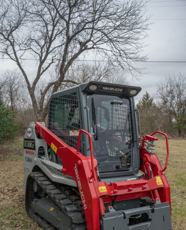 Sistema de sustitución de parabrisas y de fijación mecánica Takeuchi TL8R2
