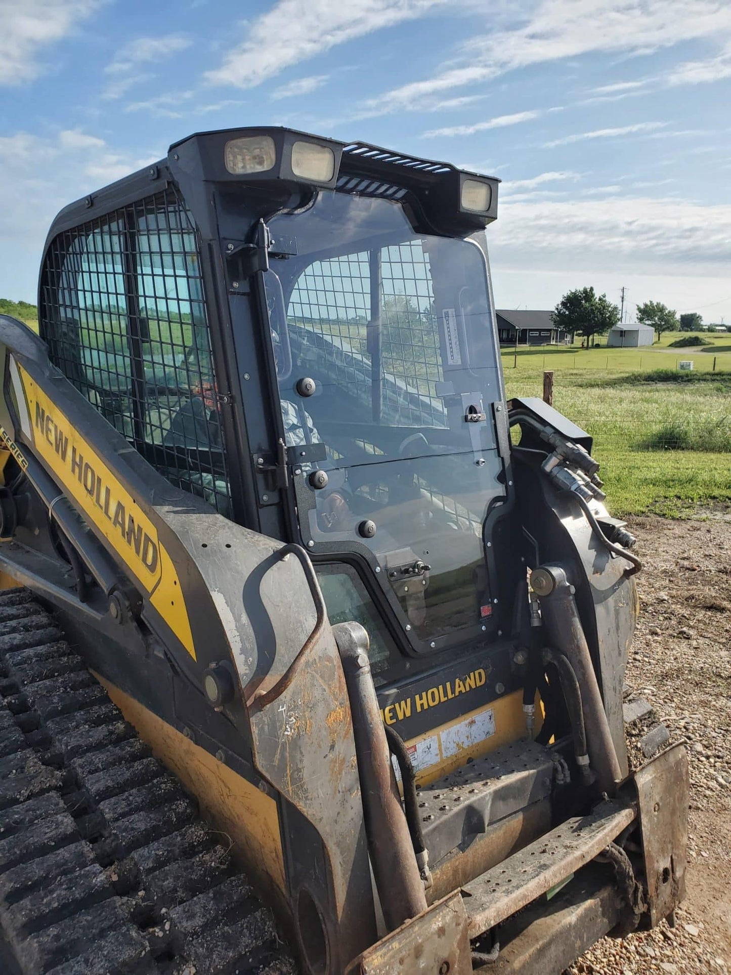 New Holland L&C Series Half Frame & Windshield Replacement w/ Kick Window