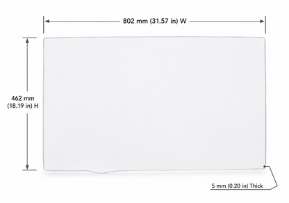 Caterpillar Excavator Front Lower Tempered Glass | Replaces OEM #316-8854