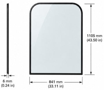 Caterpillar Excavator Front Upper Laminated Glass | Replaces OEM #453-4794