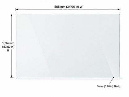 Caterpillar Excavator Front Lower Tempered Glass | Replaces OEM #491-7724