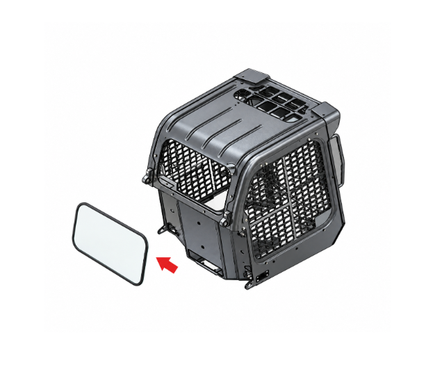 Bobcat M Series Rear Window Glass Replacement | Replaces OEM #7219974