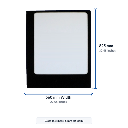 John Deere G & P Series Mini Excavator Rear Window Glass Replacement | Replaces OEM #FYD00006282
