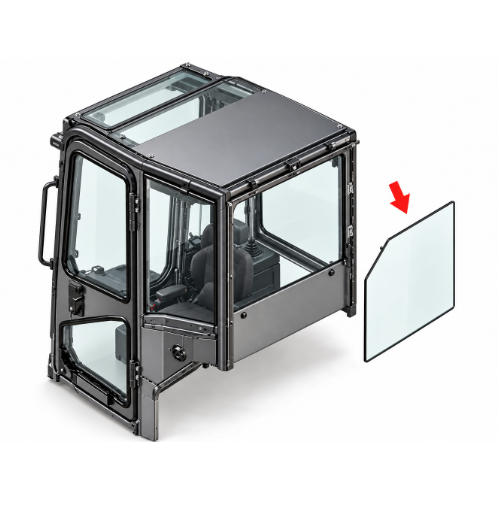 John Deere 60G & 60P Mini Excavator Rear Window Glass Replacement | Replaces OEM #FYD00005006
