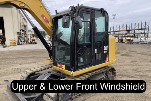 Caterpillar (307E & 308E2CR) Mini Hydraulic Excavator Windshield Polycarbonate Only