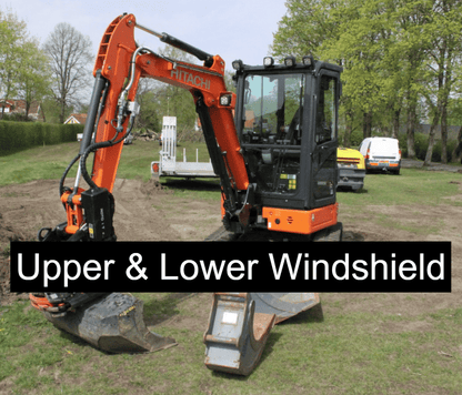 Parabrisas de policarbonato para excavadora Hitachi ZX-5 Mini (ZAXIS26U-5N y ZAXIS50U-5N)
