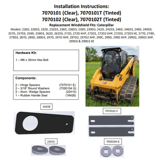 Caterpillar D Series Frame & Windshield Replacement