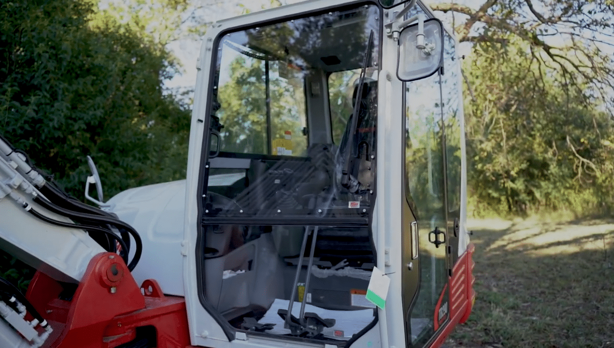 Sistema de sujeción mecánica y parabrisas de excavadora Takeuchi TB290
