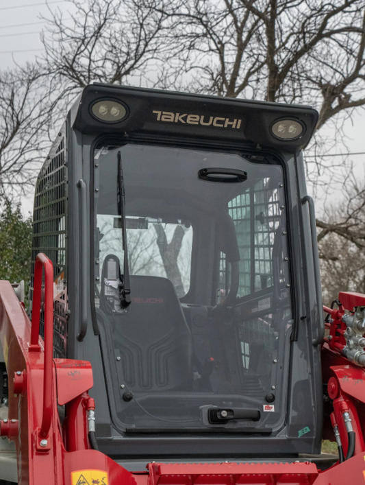 Sistema de sustitución de parabrisas y de fijación mecánica Takeuchi TL8R2