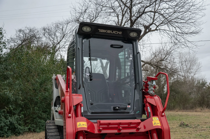Sistema de sustitución de parabrisas y de fijación mecánica Takeuchi TL8R2