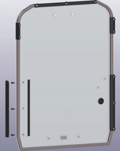Heavy Duty Front Door Frame & Polycarbonate Windshield Kit for Kubota SVL