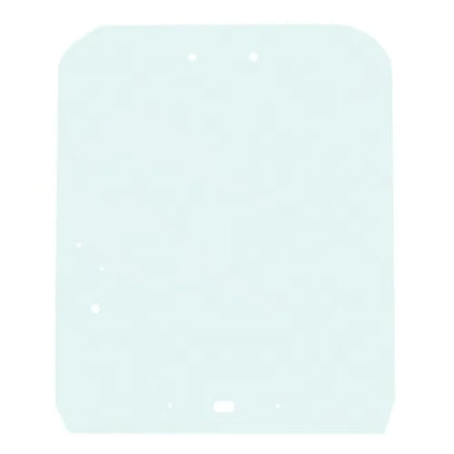 Kubota SVL skid steer front door replacement glass, green tinted tempered, OEM V0621-34520