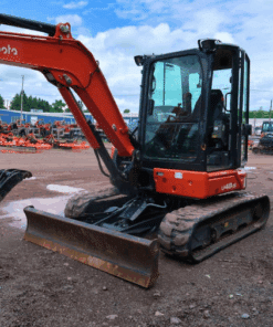 Kubota KX057-5, U48-5, U55-5 Excavator Windshield Polycarbonate Only